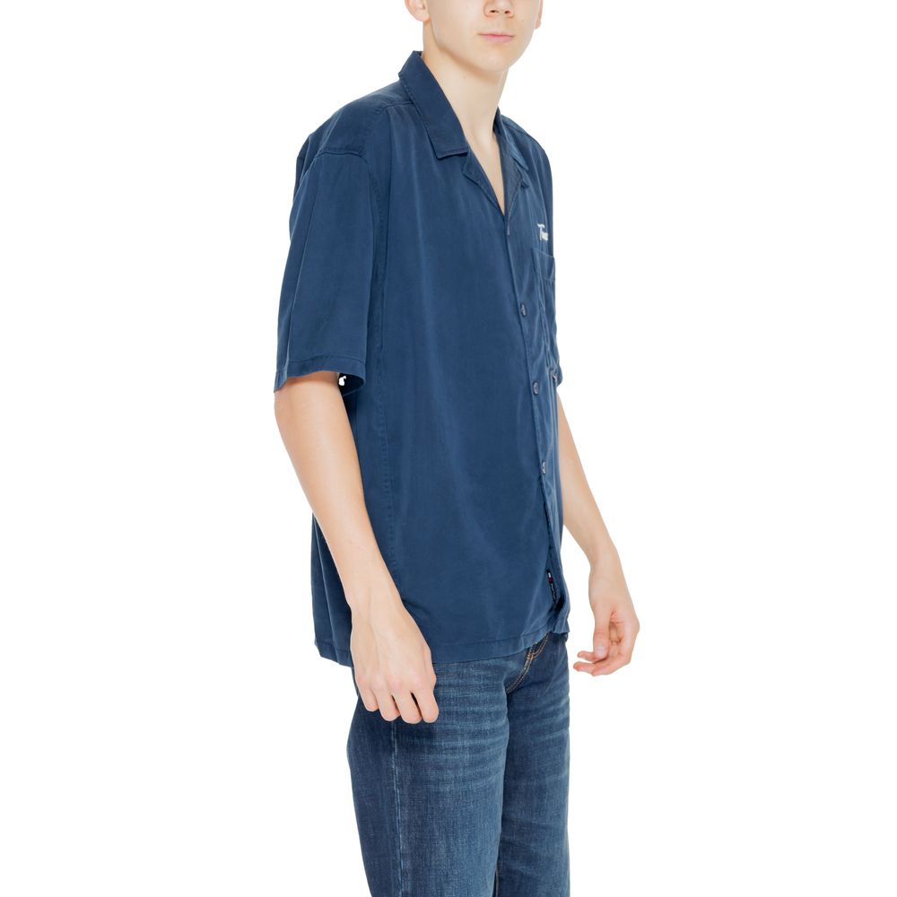 Men's Blue Lyocell Short Sleeve Shirt - Spring/Summer Collection