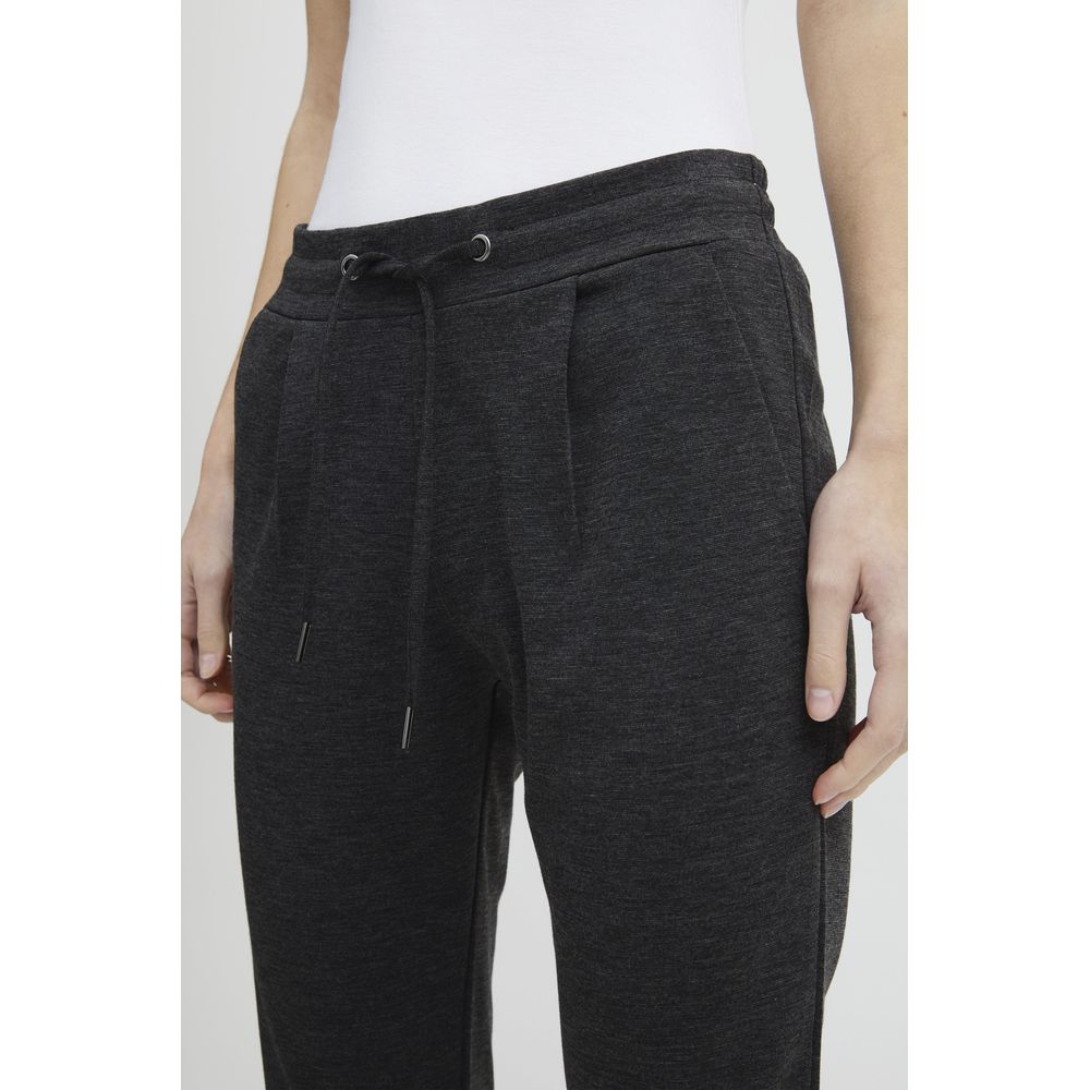 ICHI Gray Women's Cigarette Pants