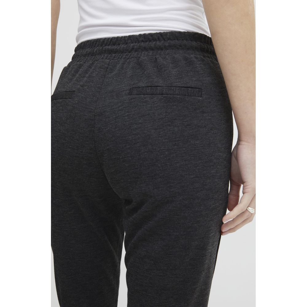 ICHI Gray Women's Cigarette Pants