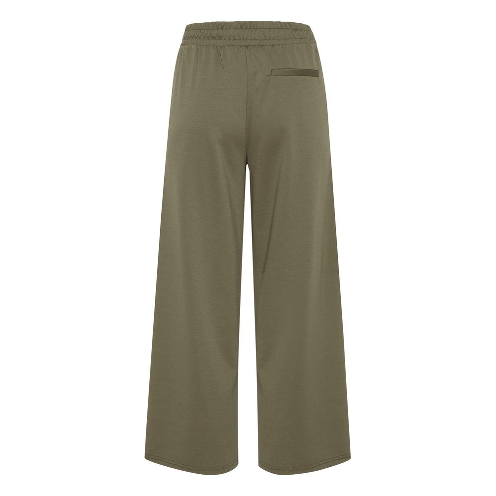 Green Recycled Polyester Bootcut Pants for Women