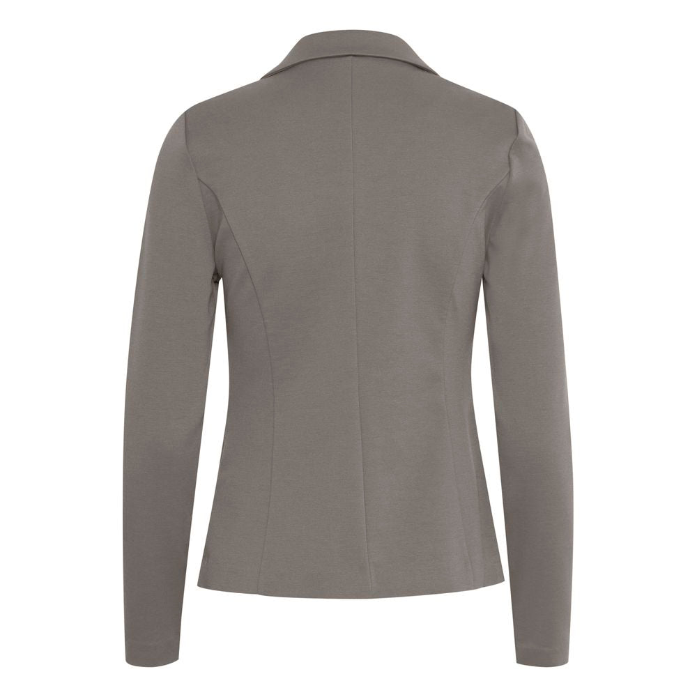 Elegant Gray Polyester Suit & Blazer for Women