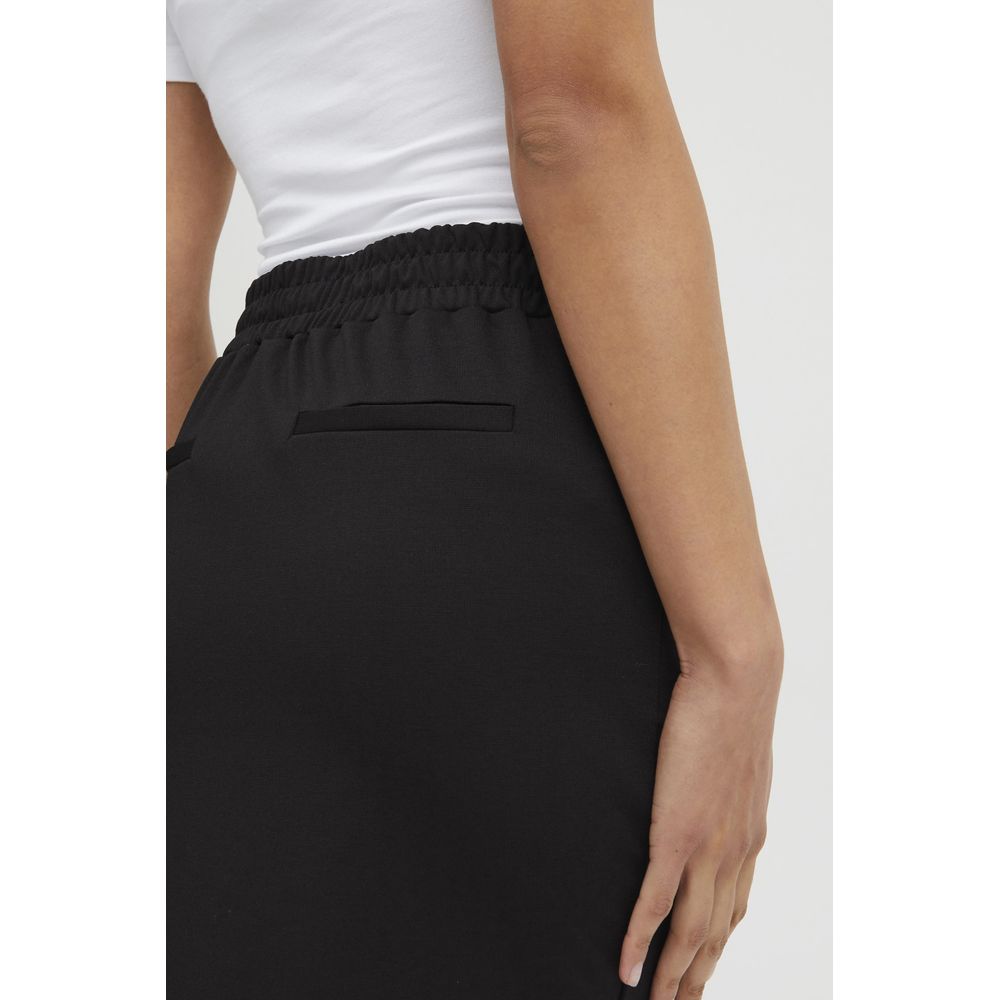 Elevate Your Style with the Black Polyester Skirt