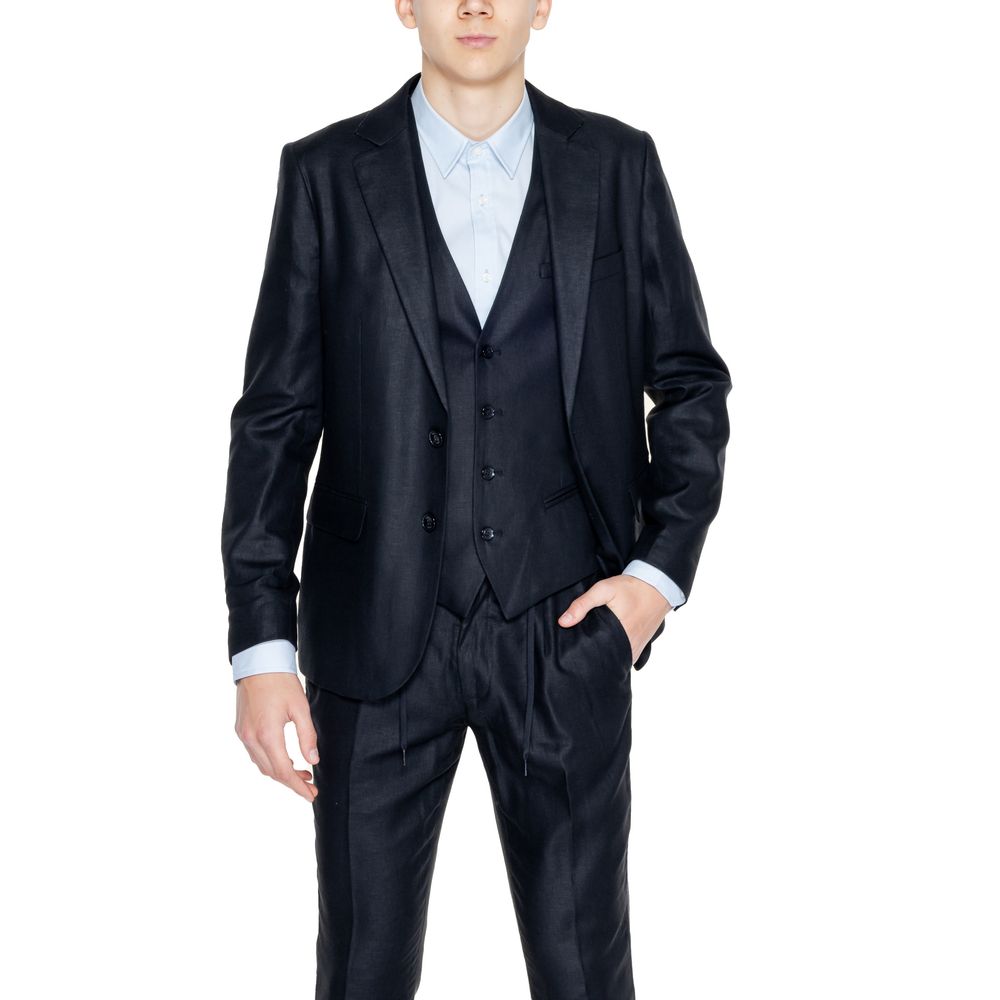 Elegant Black Linen Suit - Men’s Jacket