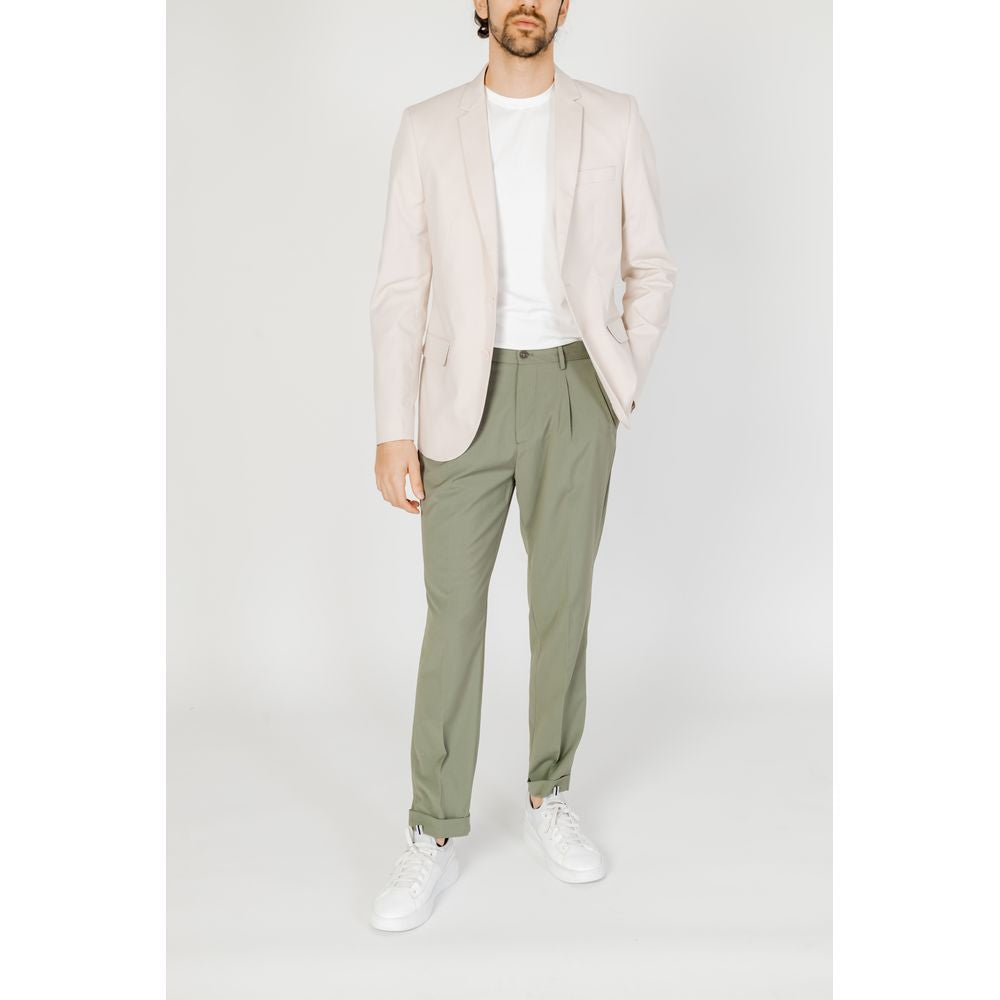 Elegant Cream Cotton Suit for Men