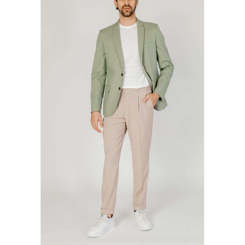 Green Cotton Suit - Men's Suit Jacket