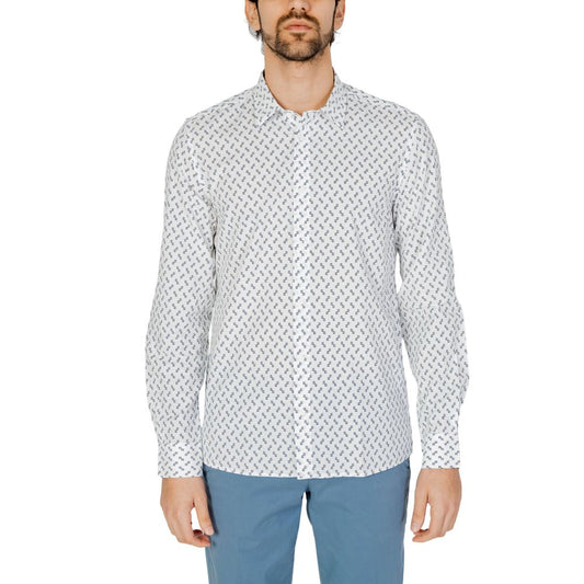 Classic White Viscose Shirt for Men