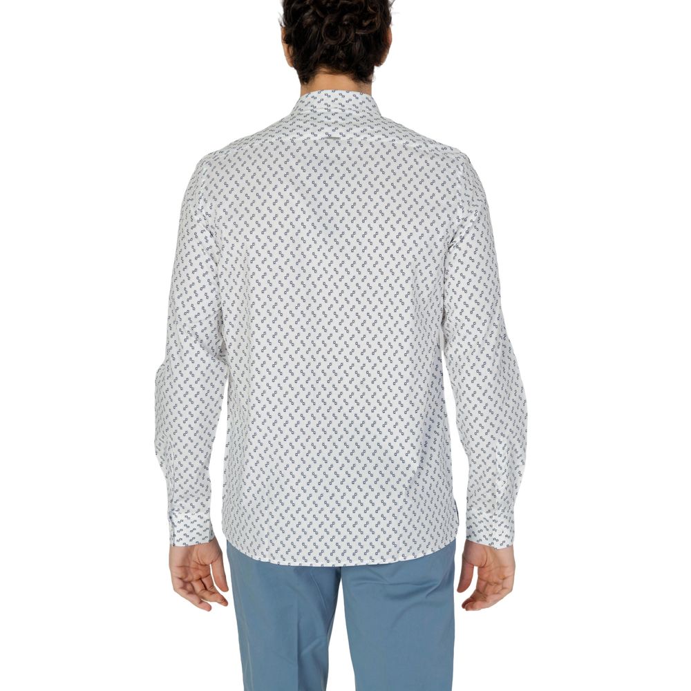Classic White Viscose Shirt for Men
