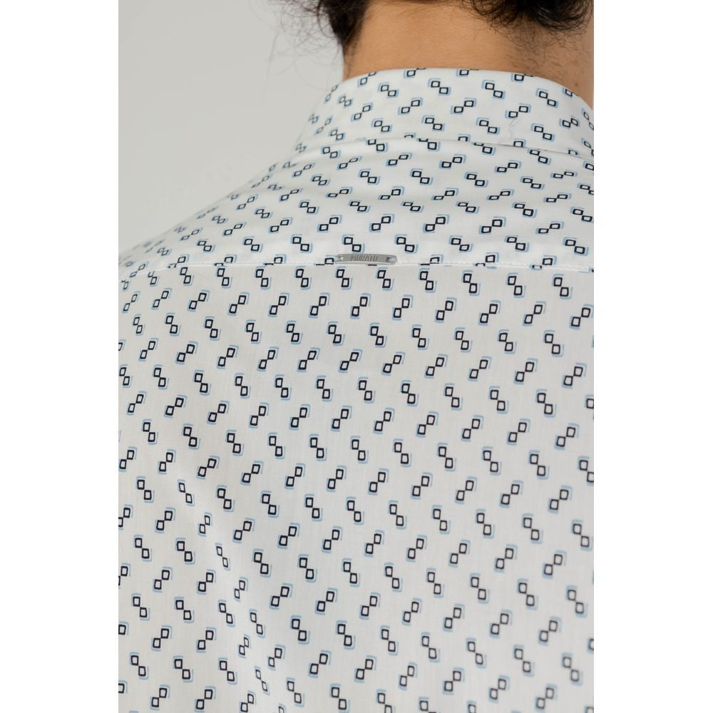 Classic White Viscose Shirt for Men