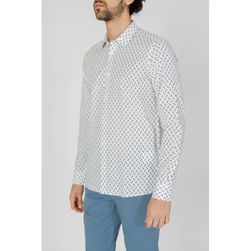Classic White Viscose Shirt for Men