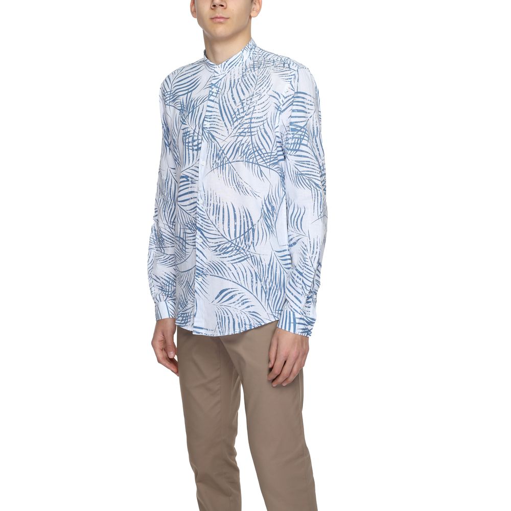 Blue Cotton Shirt - Men's Long Sleeve
