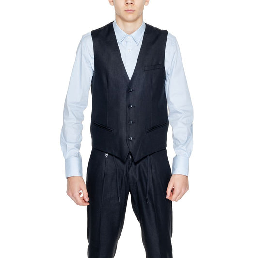 Antony Morato Black Linen Vest for Men - Stylish Spring/Summer Collection