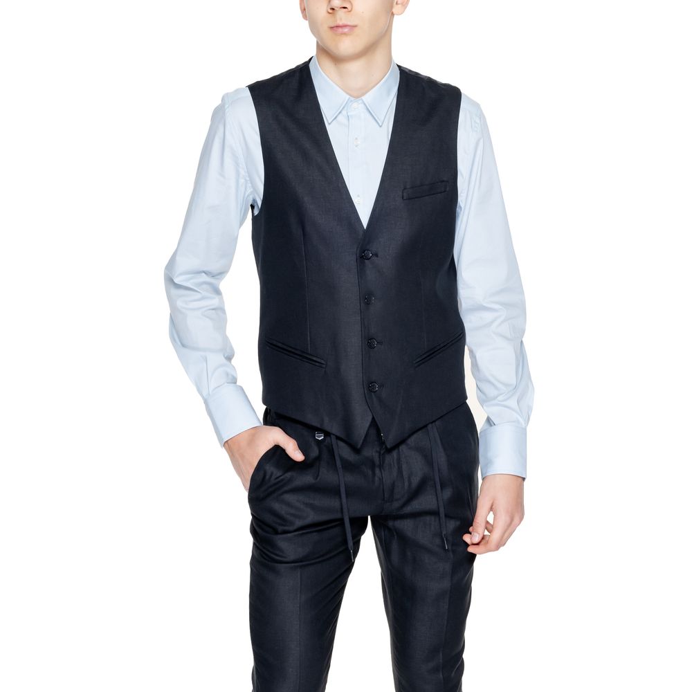 Antony Morato Black Linen Vest for Men - Stylish Spring/Summer Collection