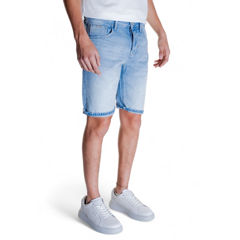 Antony Morato Light Blue Cotton Short - Men's Bermuda Shorts