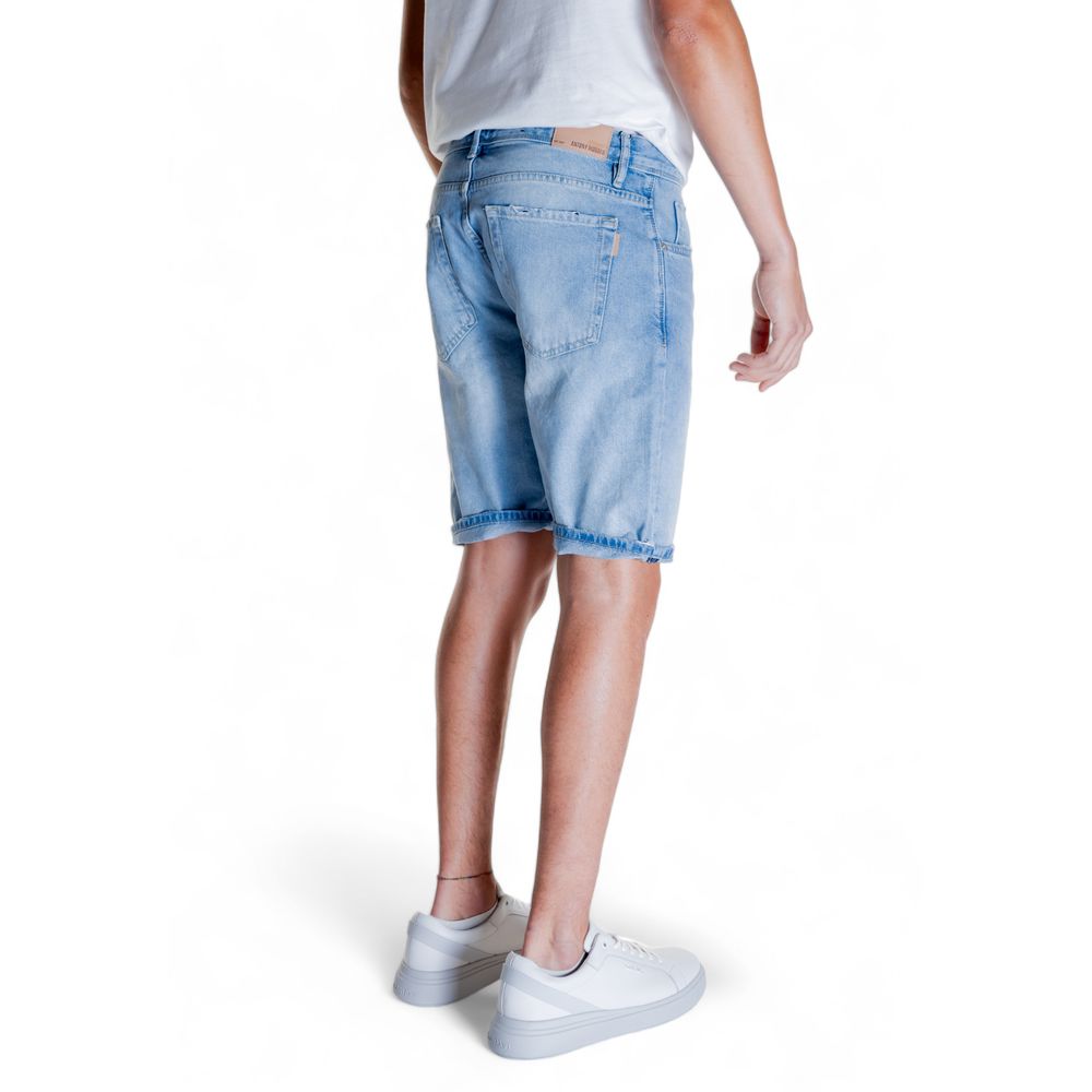 Antony Morato Light Blue Cotton Short - Men's Bermuda Shorts