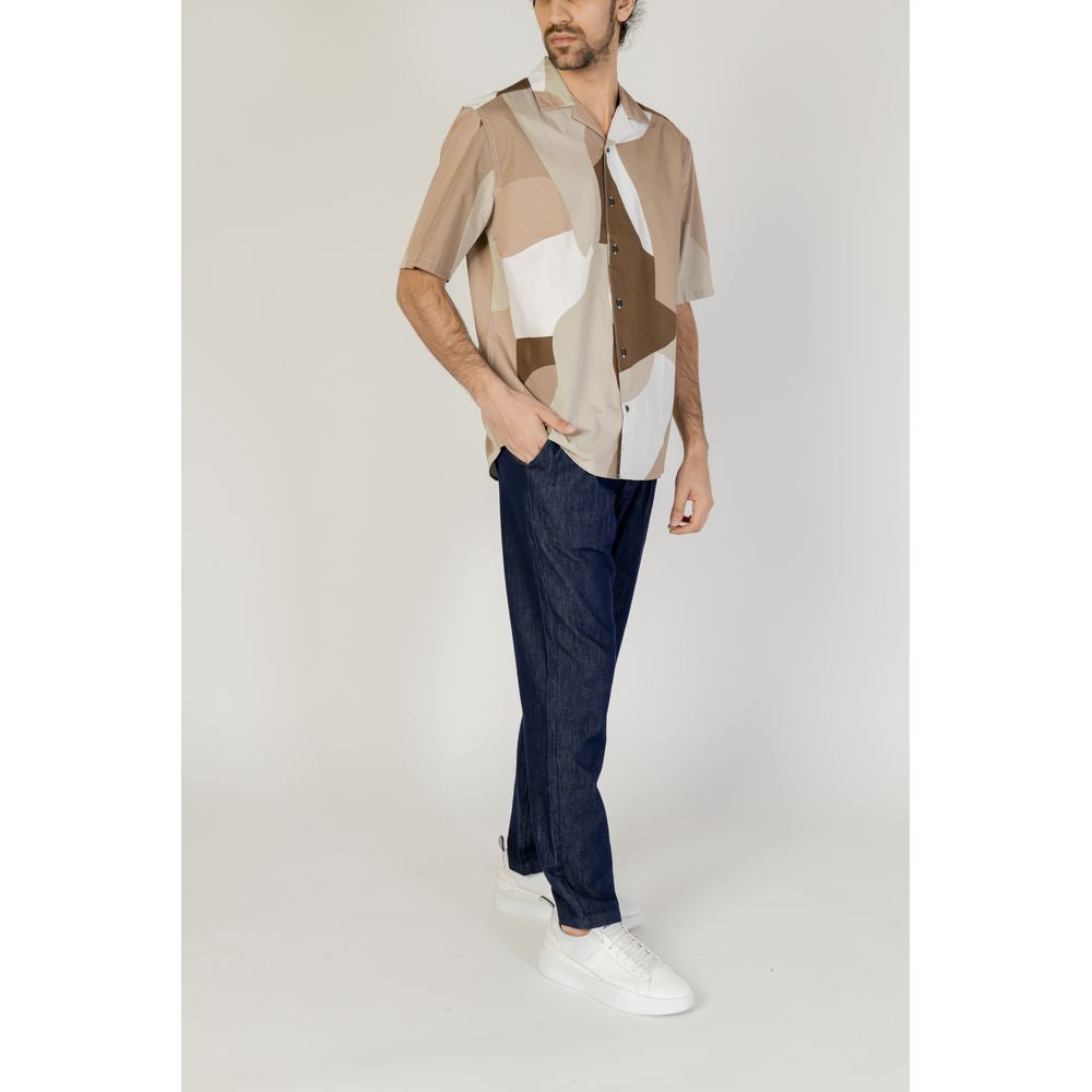 Brown Cotton Short Sleeve Shirt - Spring/Summer Collection
