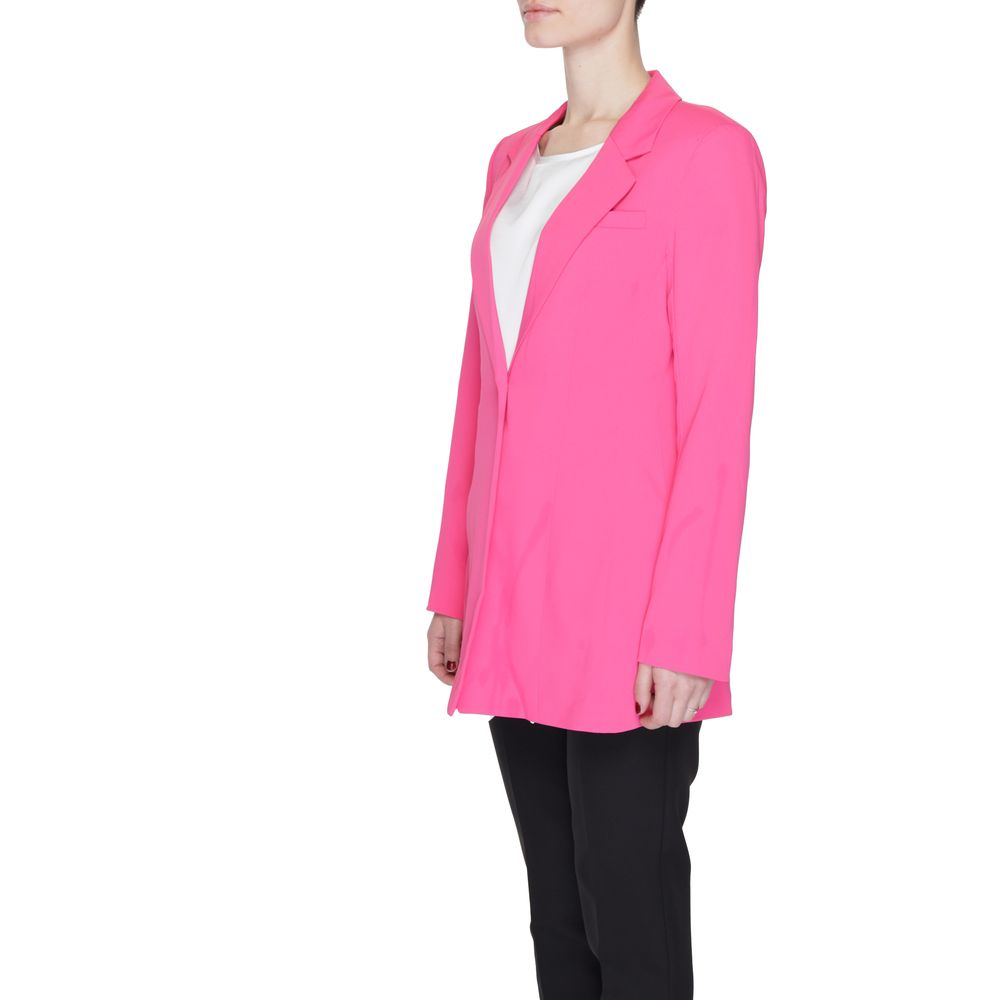 Chic Pink Polyester Suits & Blazer for Women