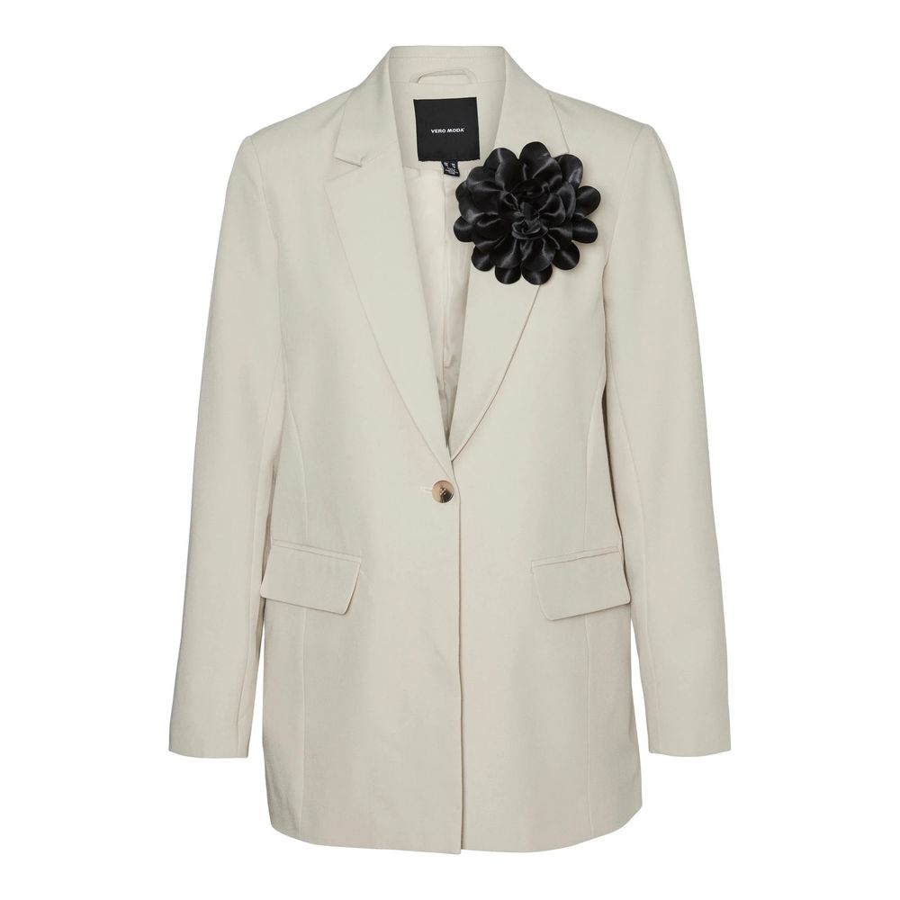 Vero Moda Beige Polyester Blazer for Women