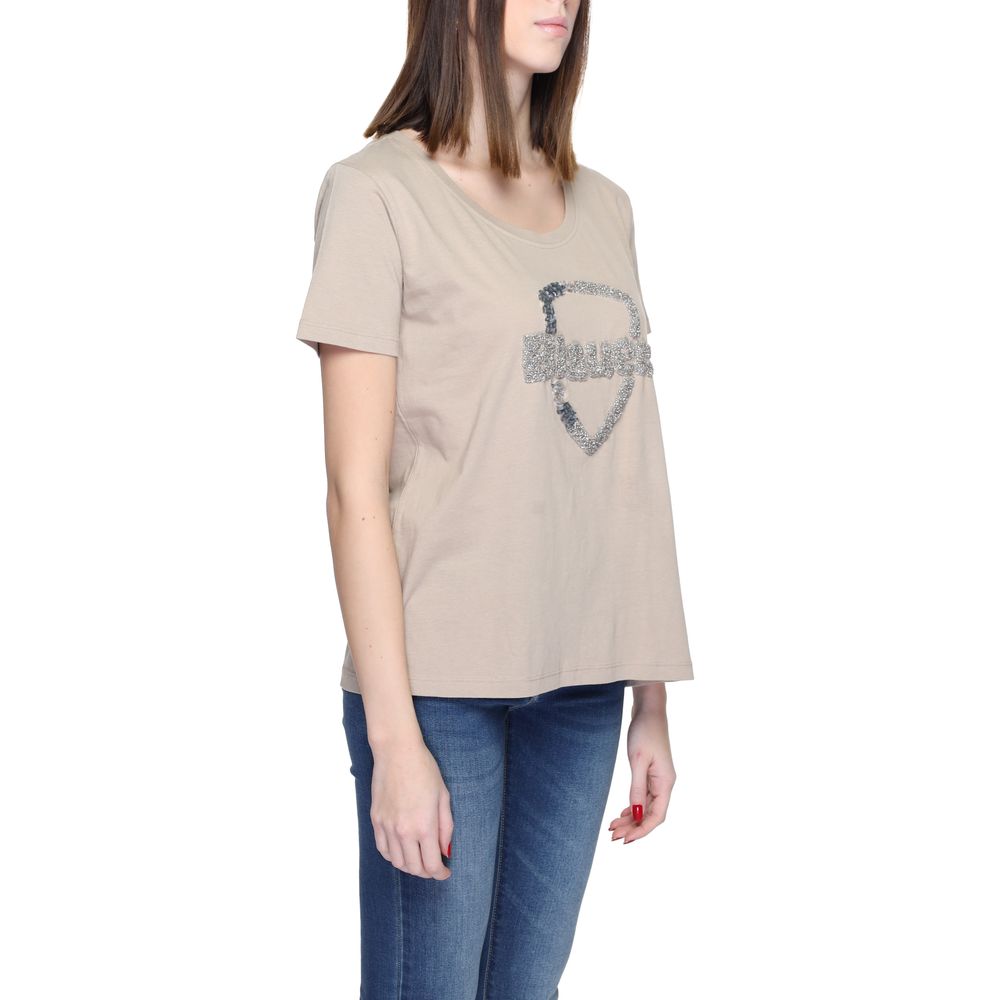 Blauer Beige Cotton Top - Women's T-Shirt