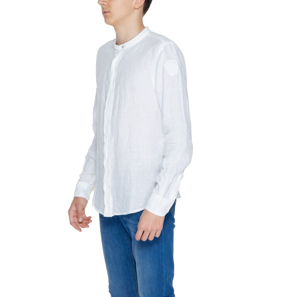Blauer Classic White Linen Shirt for Men