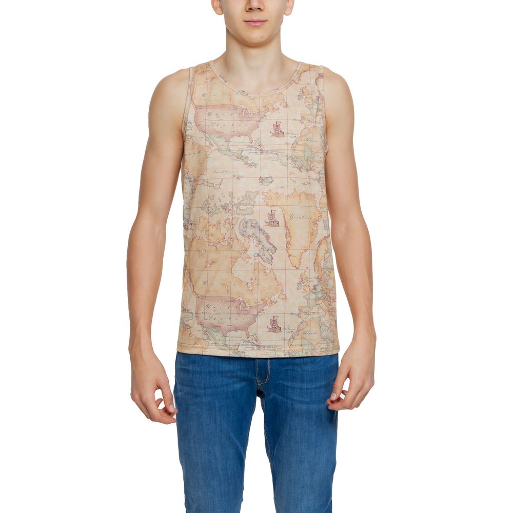 Alviero Martini Prima Classe Men's Beige Polyester Tank Top