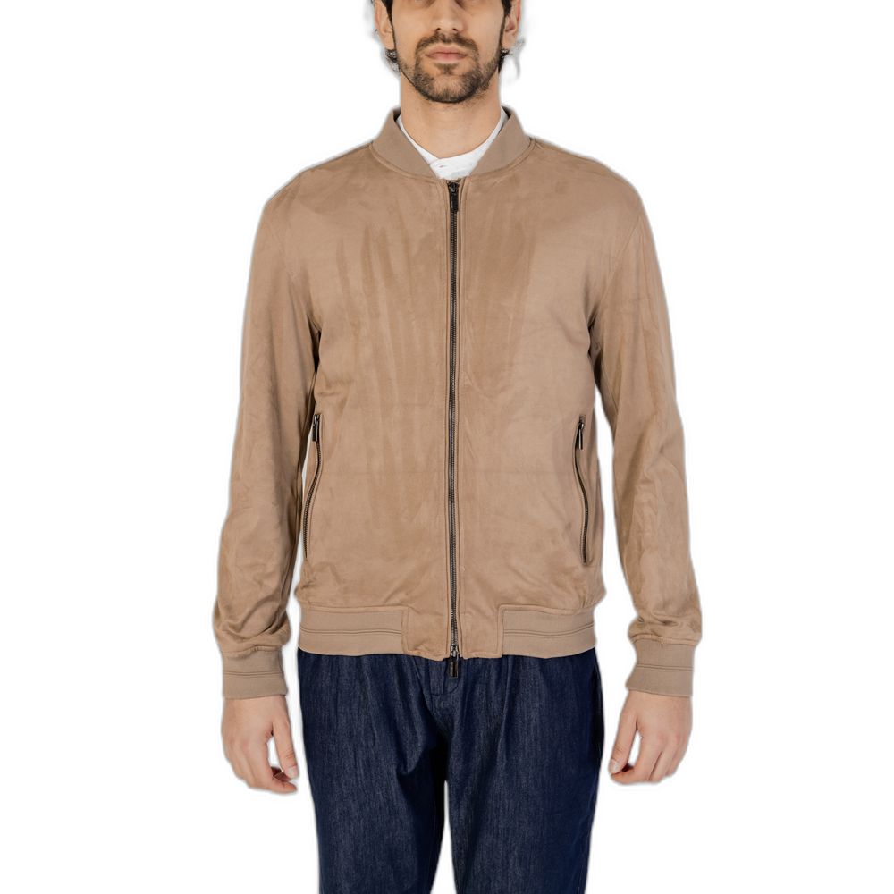 Hamaki-Ho Men's Brown Bomber Jacket