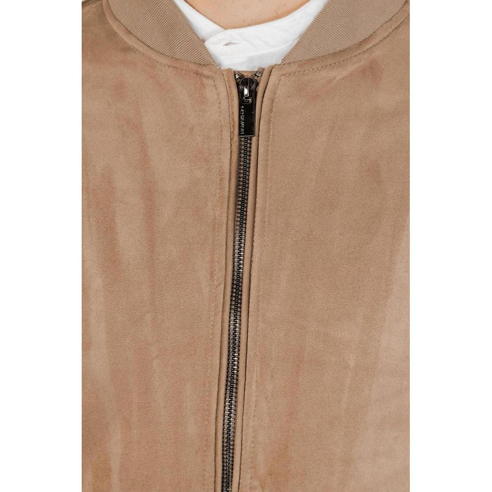 Hamaki-Ho Men's Brown Bomber Jacket