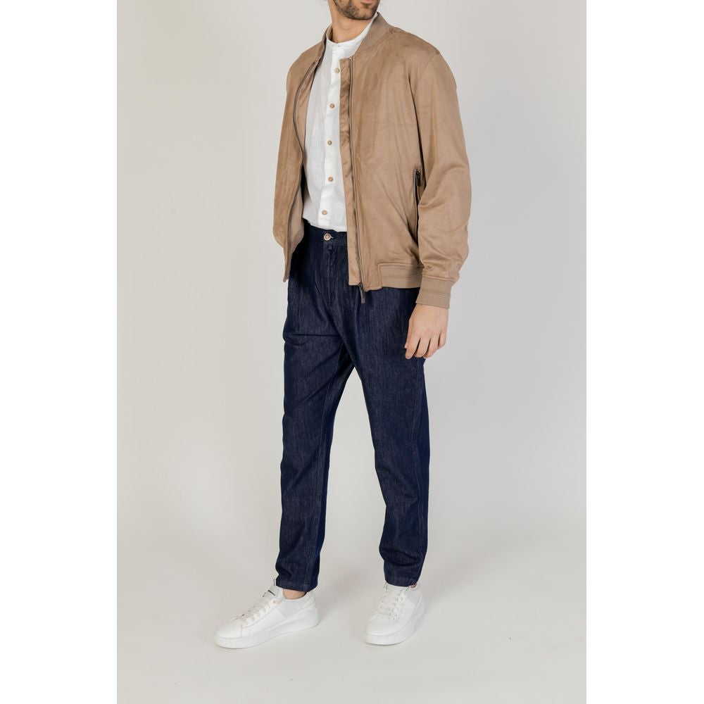 Hamaki-Ho Men's Brown Bomber Jacket