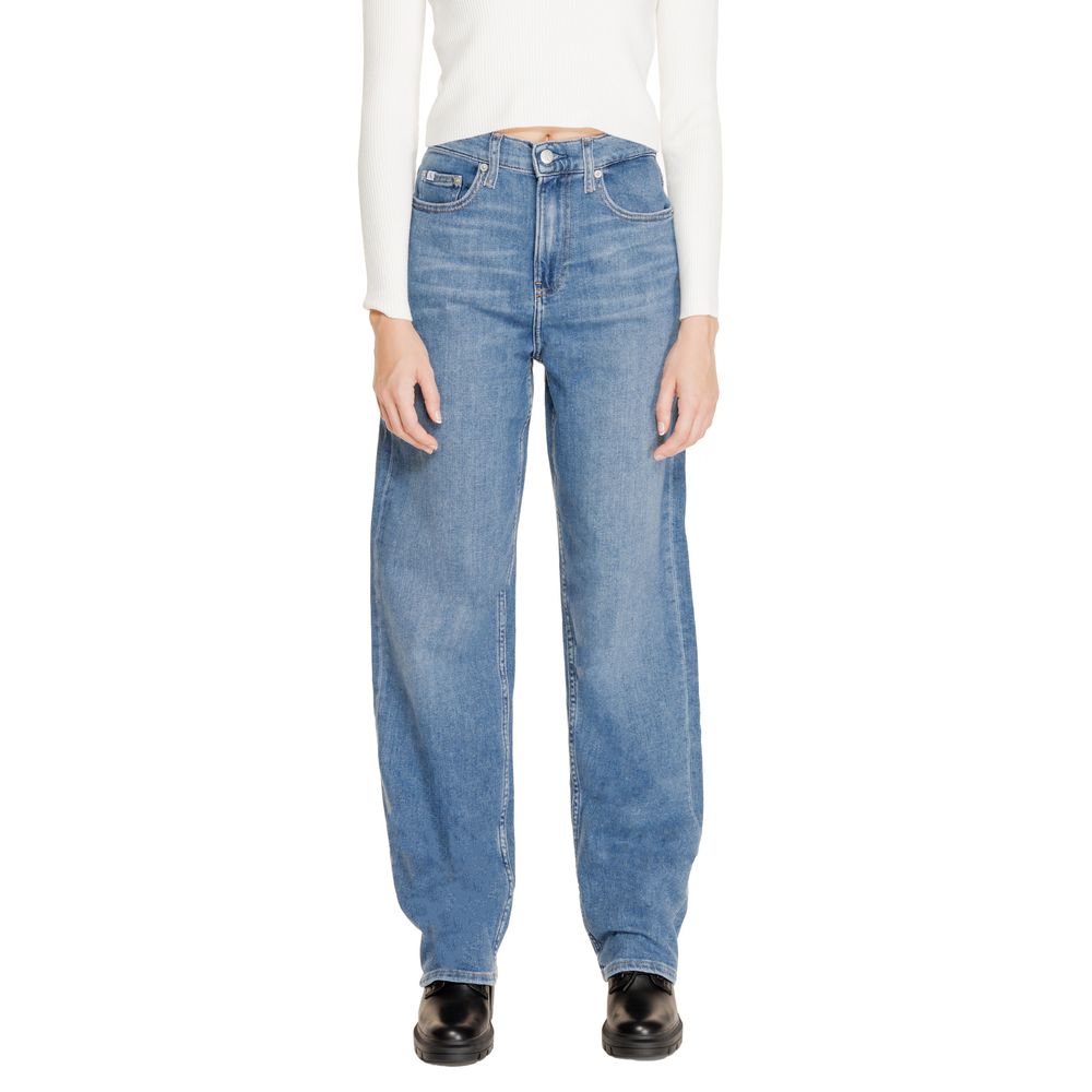 Calvin Klein Jeans Women's Blue Cotton Jeans - Effortless Style and Comfort