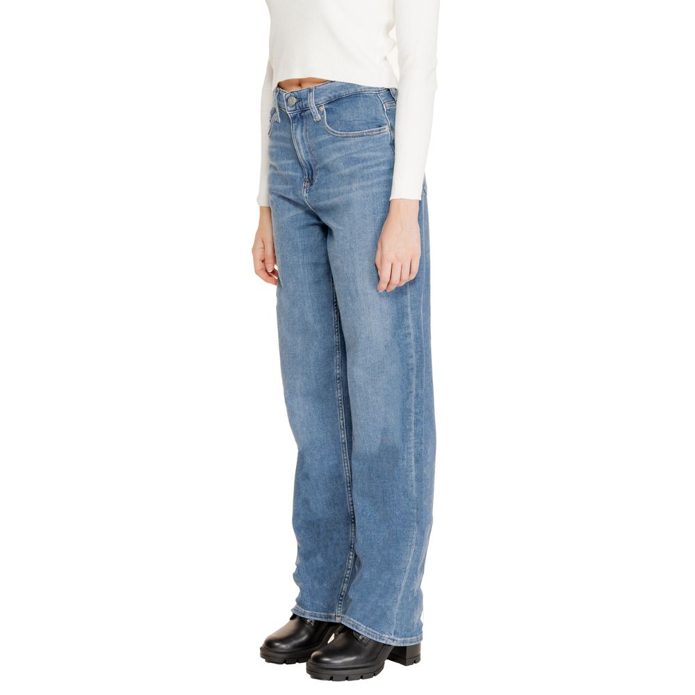 Calvin Klein Jeans Women's Blue Cotton Jeans - Effortless Style and Comfort