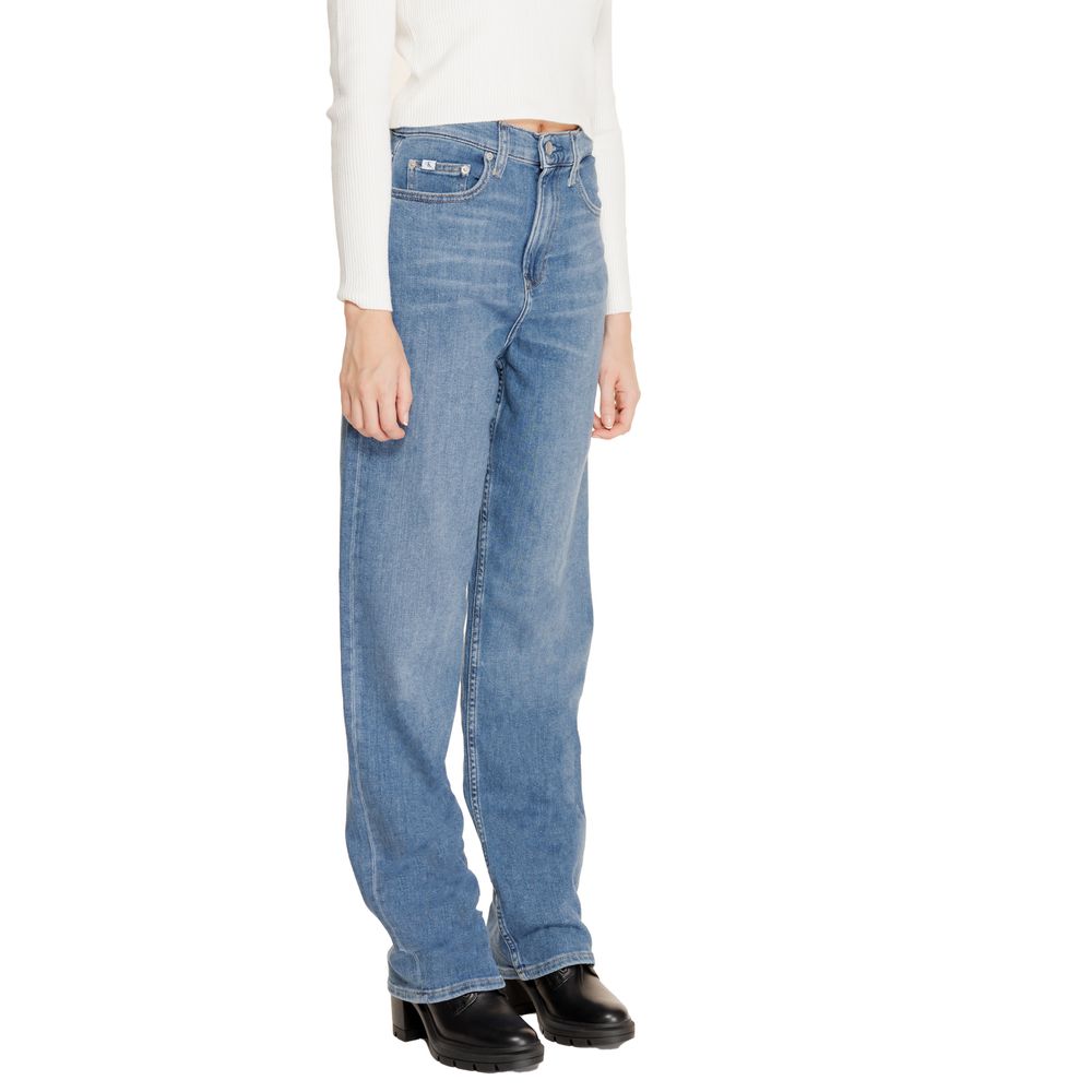Calvin Klein Jeans Women's Blue Cotton Jeans - Effortless Style and Comfort
