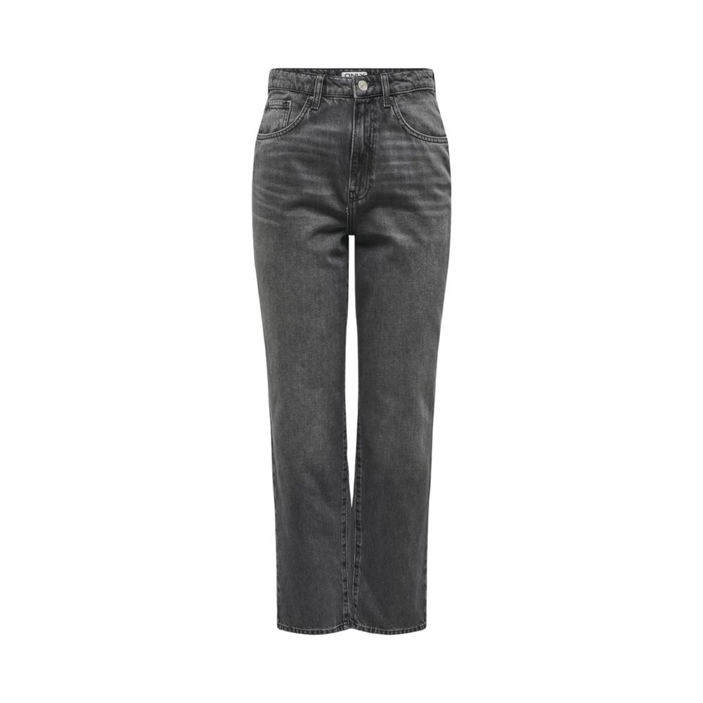 Chic Gray Cotton Jeans for Women