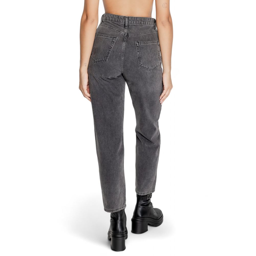 Chic Gray Cotton Jeans for Women