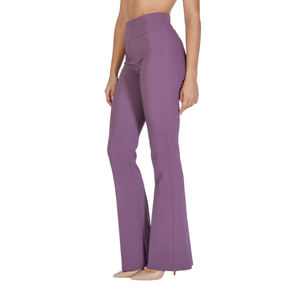 Trendy Purple Polyester Jeans for Women