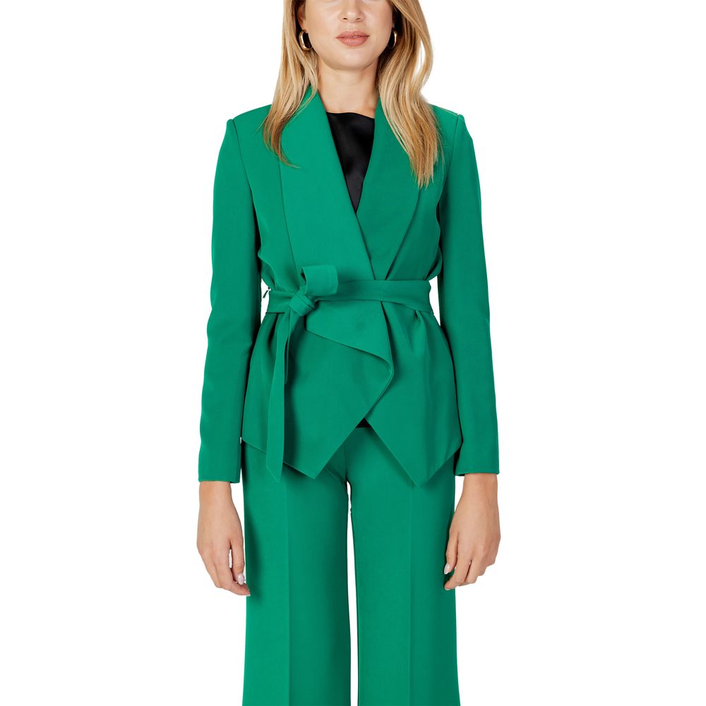 Elegant Green Polyester Suit & Blazer for Women