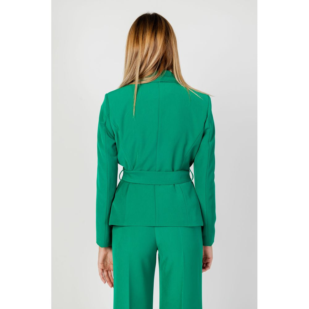 Elegant Green Polyester Suit & Blazer for Women