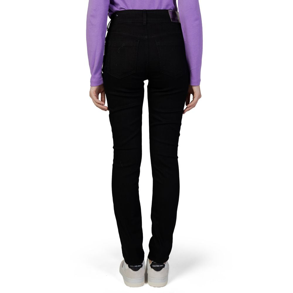Street One Black Cotton Slim Jeans for Women