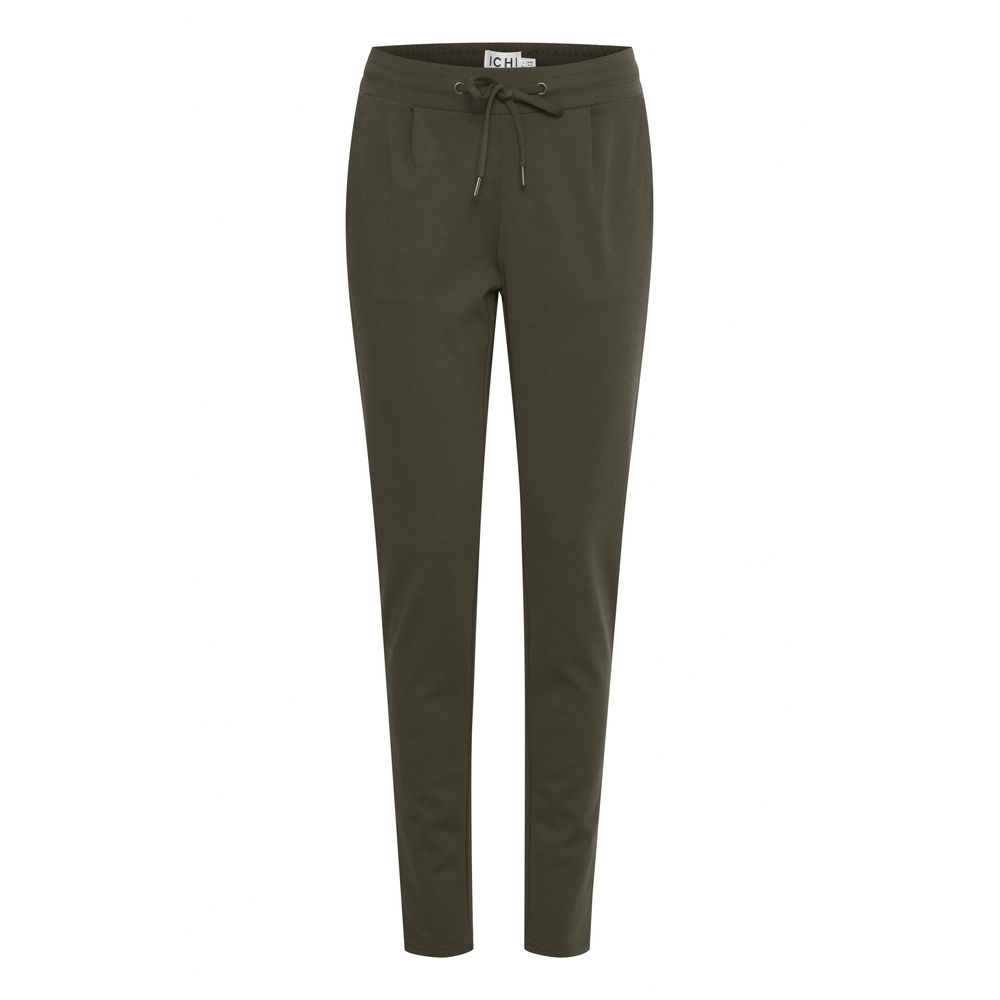 Stylish Green Polyester Cigarette Pants for Women