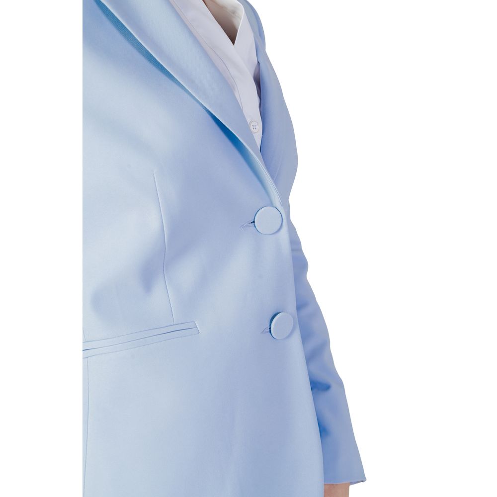 Sandro Ferrone Women's Blue Polyester Suit & Blazer