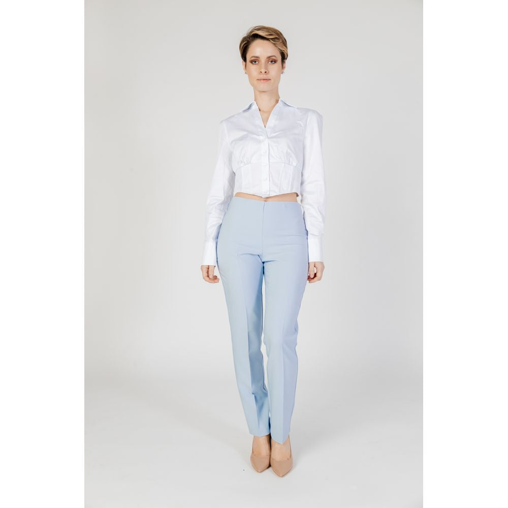 Trendy Blue Polyester Jeans & Pants for Women