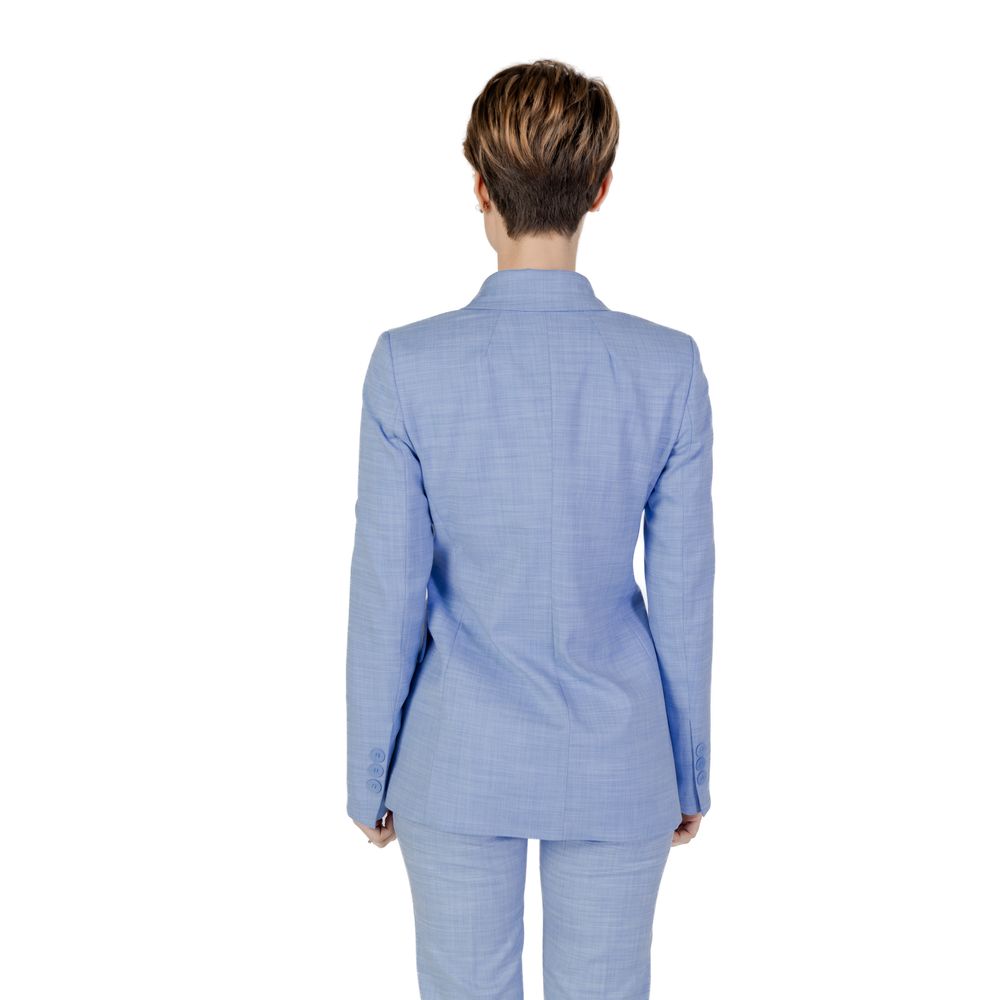 Elegant Blue Viscose Suit & Blazer for Women