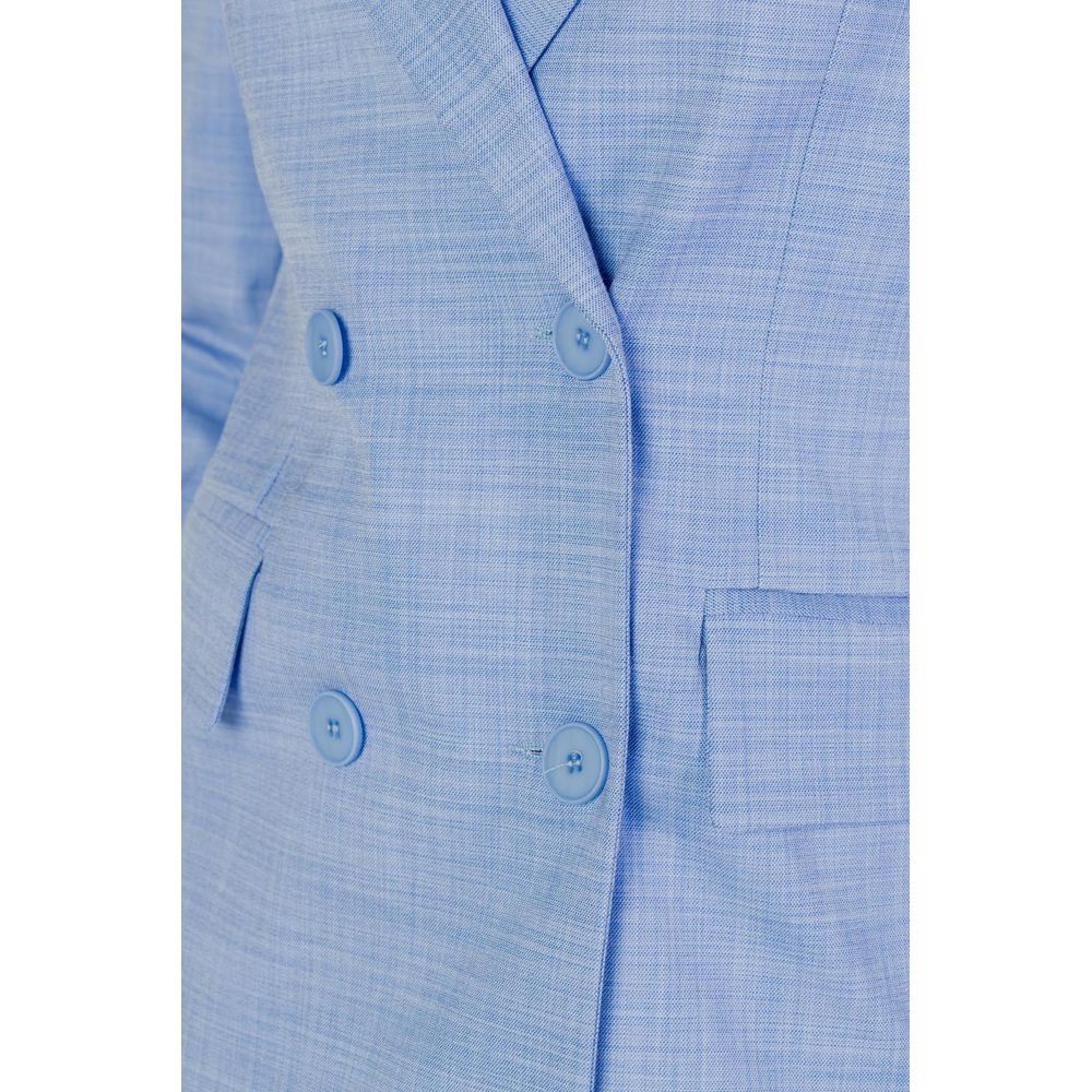 Elegant Blue Viscose Suit & Blazer for Women