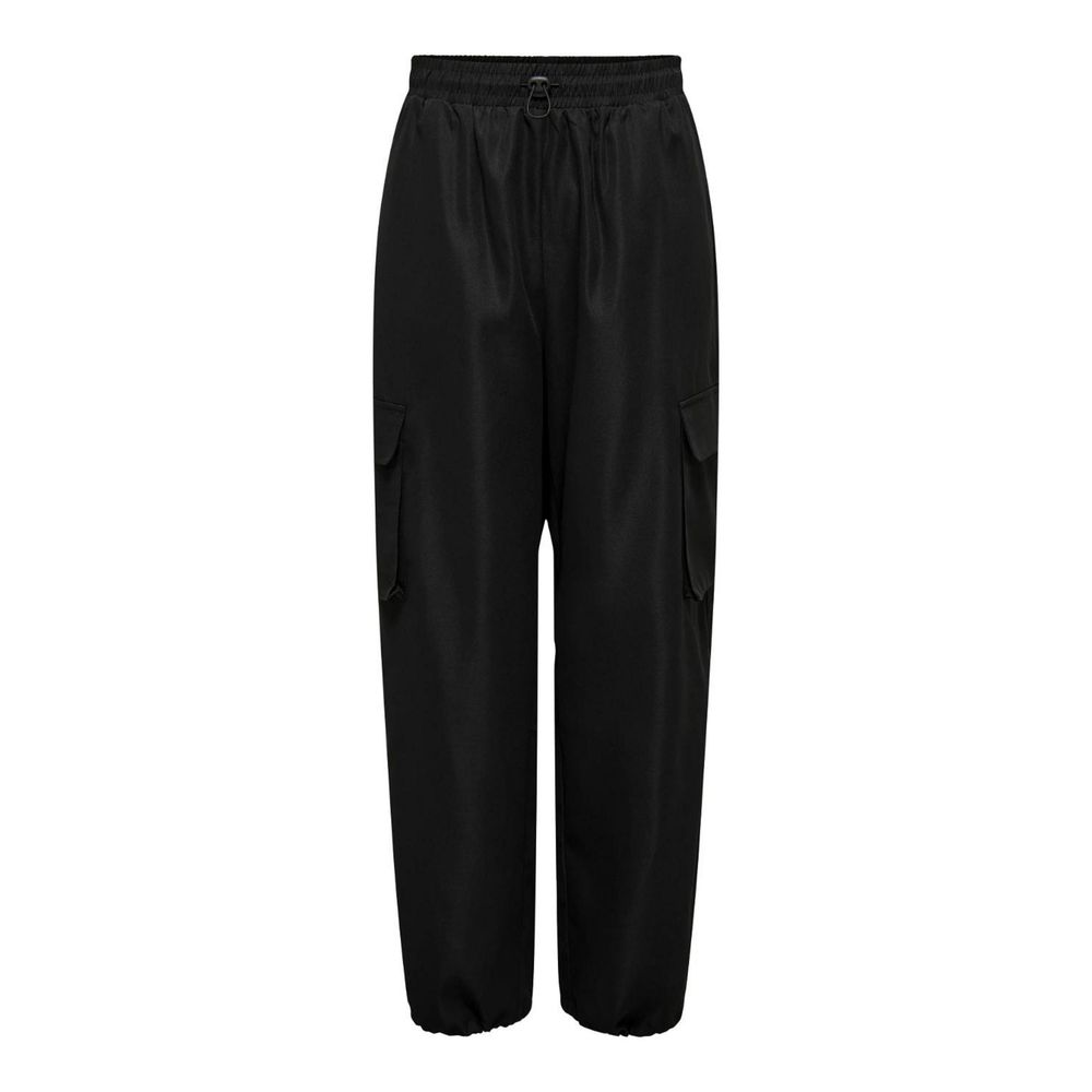 Only Black Cotton Jogger Pants - Women's Regular Trousers