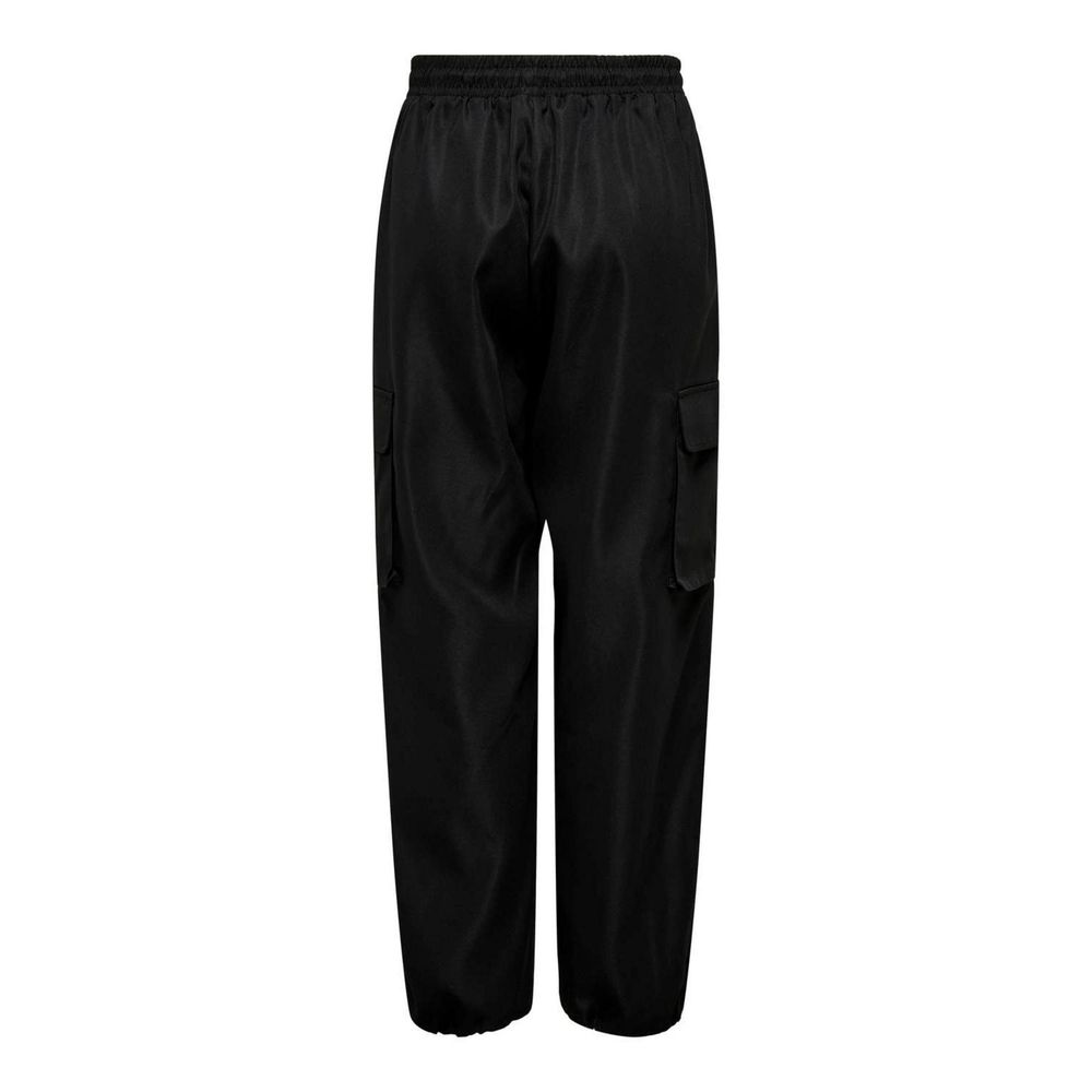 Only Black Cotton Jogger Pants - Women's Regular Trousers
