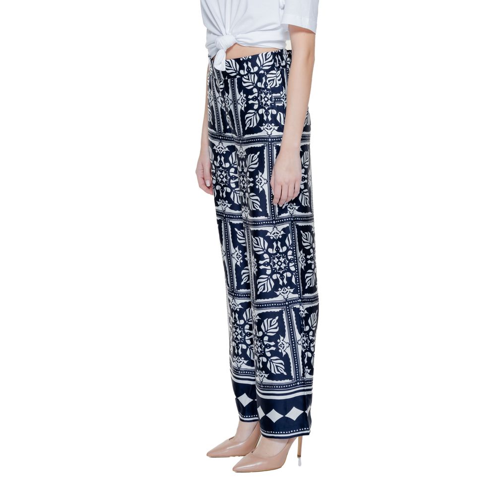 Blue Viscose Palazzo Pants for Women