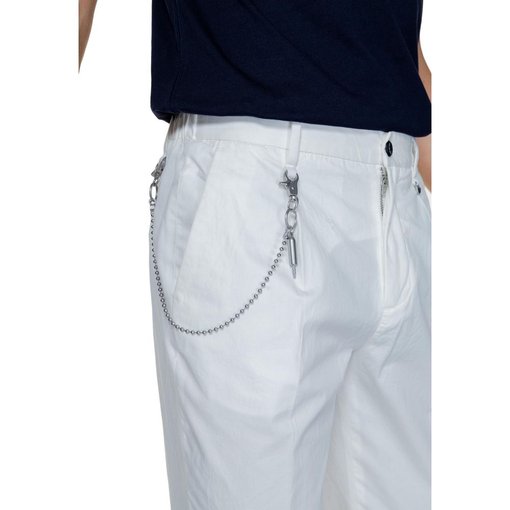 Spring/Summer White Cotton Jeans for Men