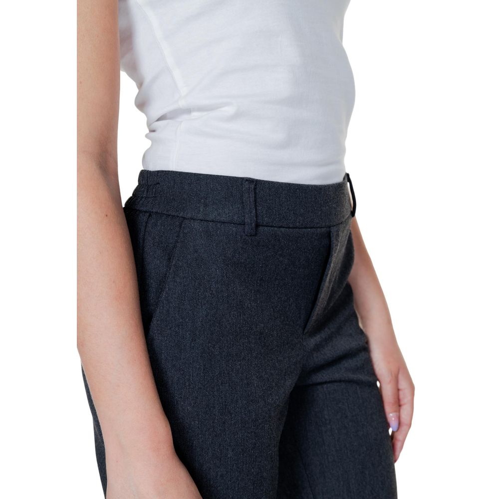Vero Moda Gray Polyester Pant for Women