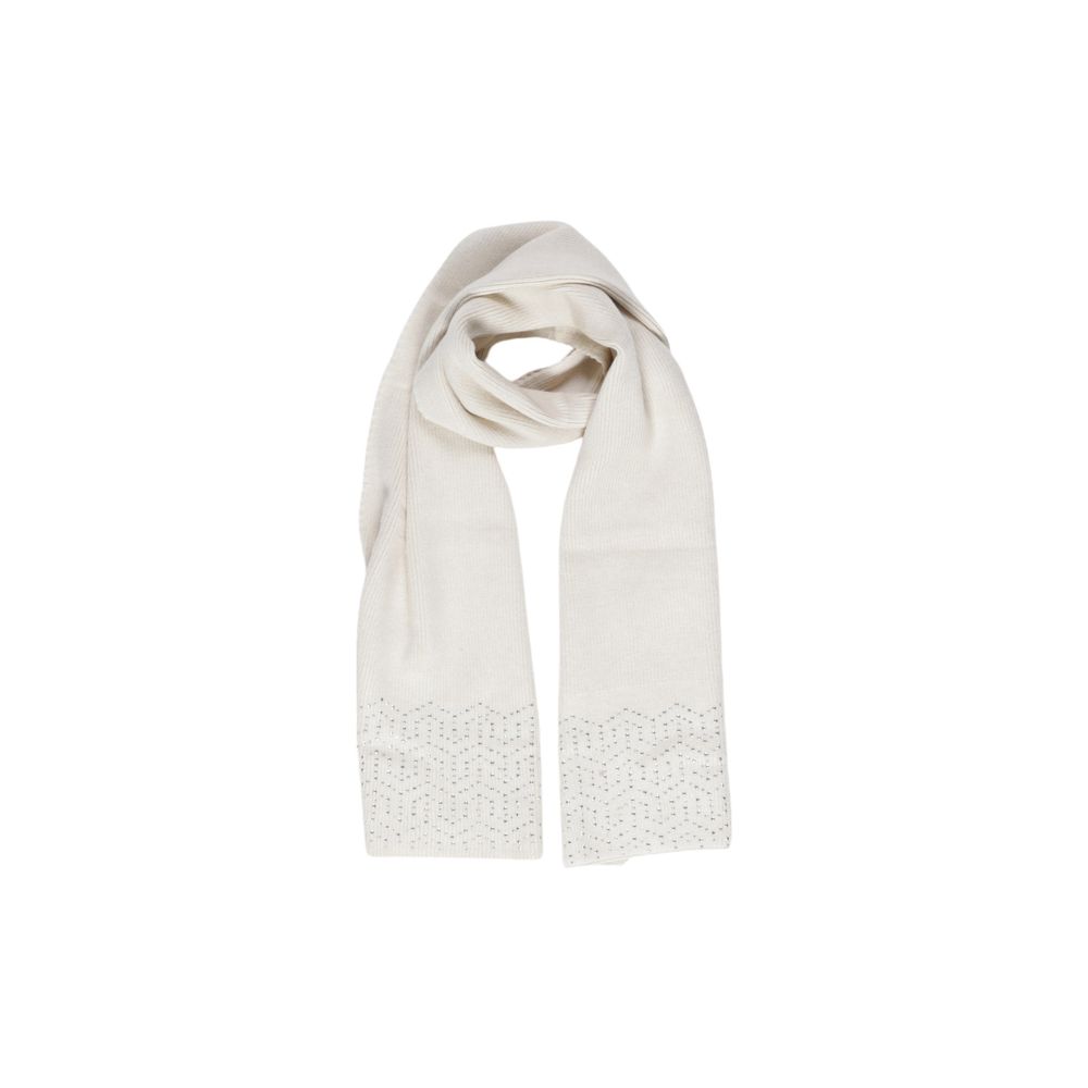 Beige Polyester Scarf for Women