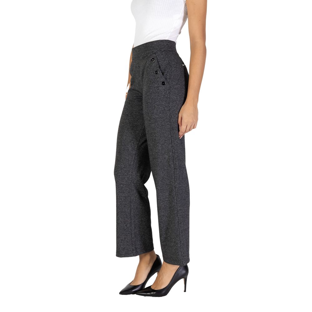 Street One Black Polyester Trousers for Women