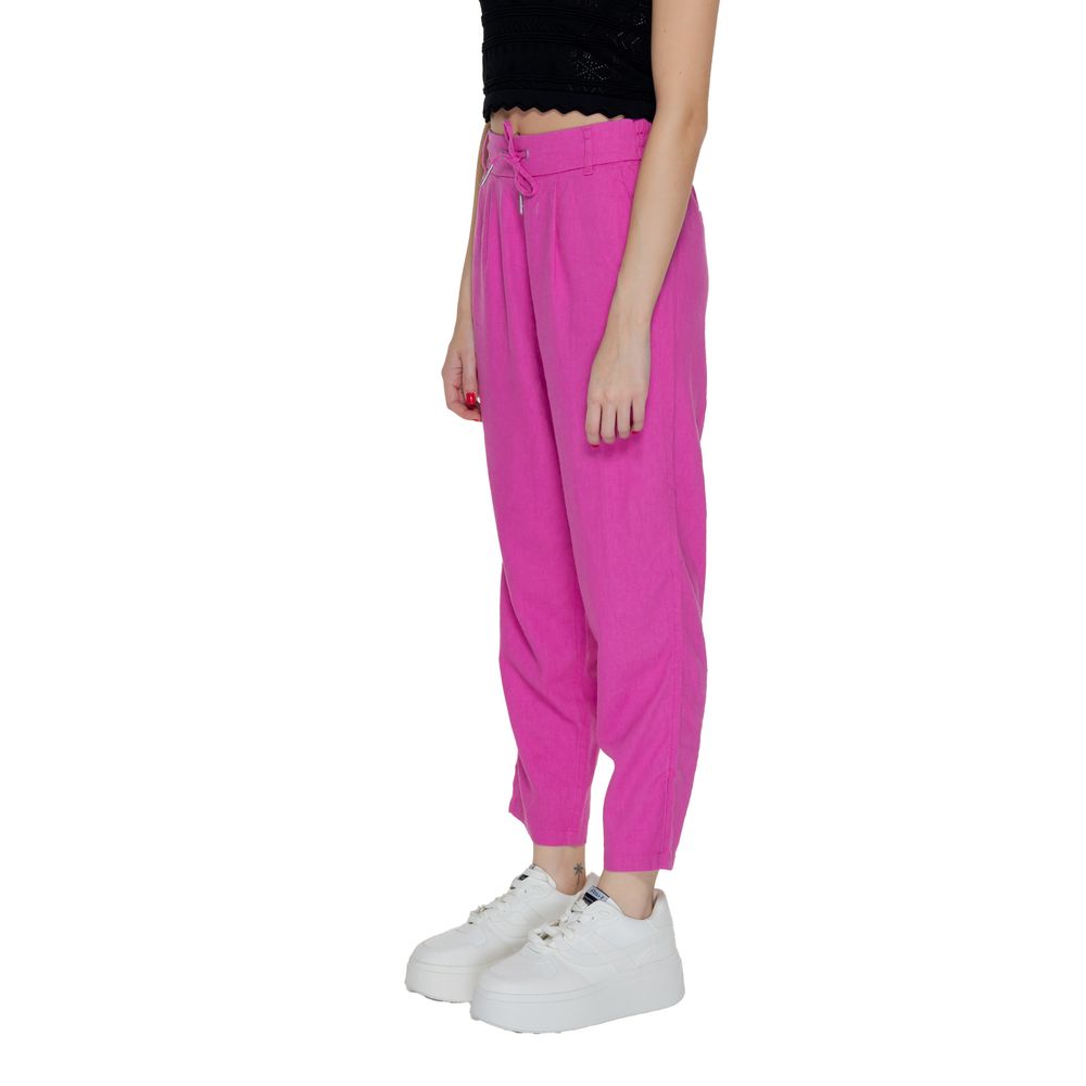 Elegant Pink Linen Pants for Women