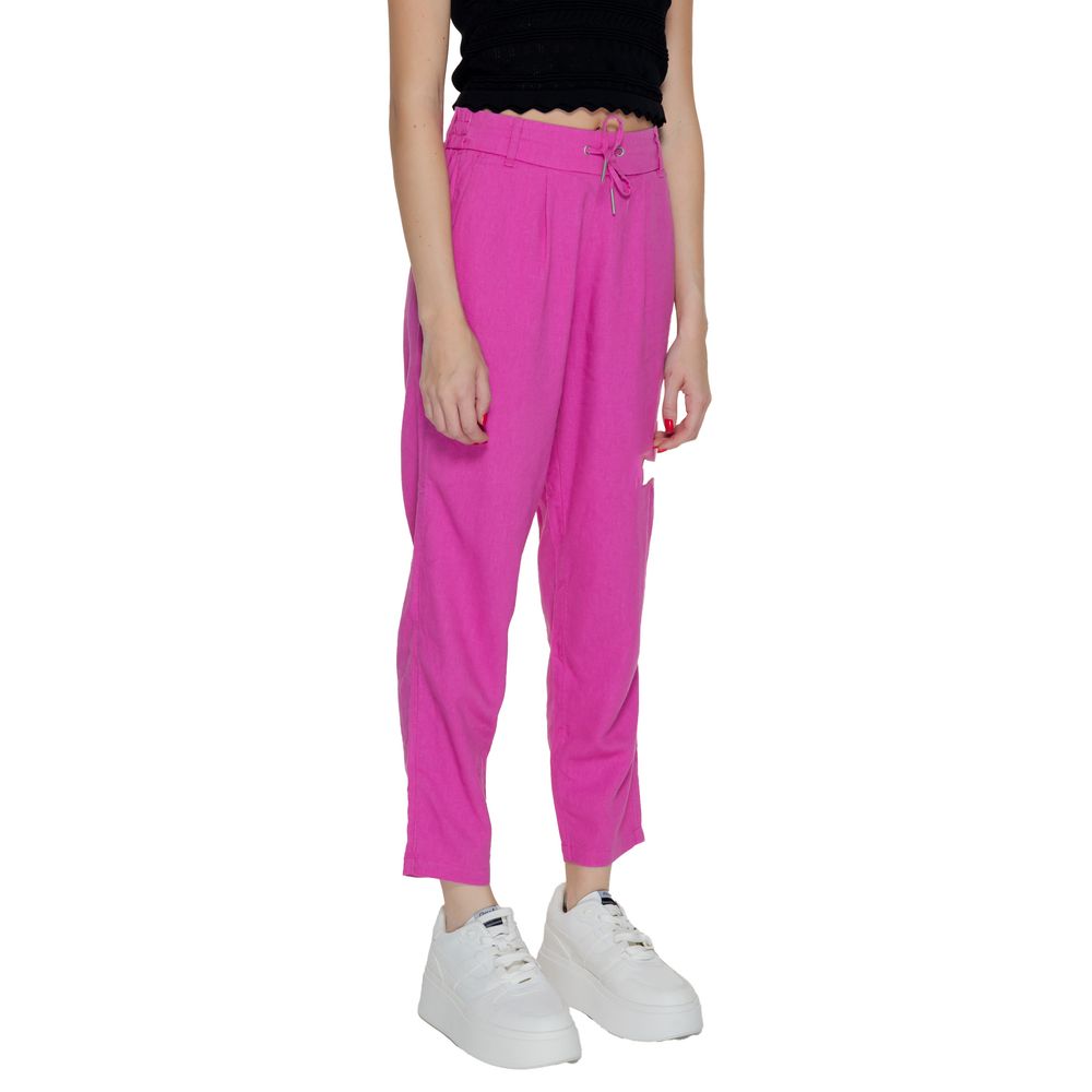 Elegant Pink Linen Pants for Women